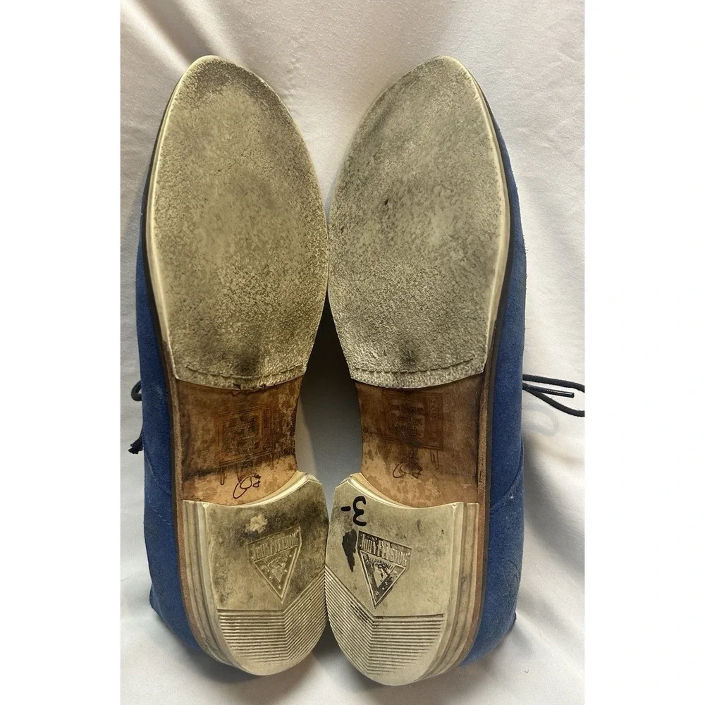 John Fluevog CBC Derby Men's Shoes Royal Blue Suede Size 12